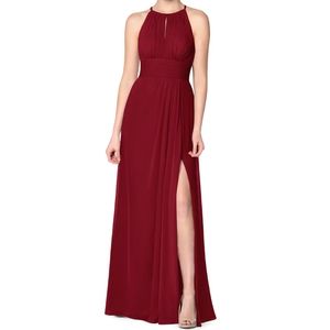 Floor-length gown, A-line cut in elegant chiffon Bridesmad prom